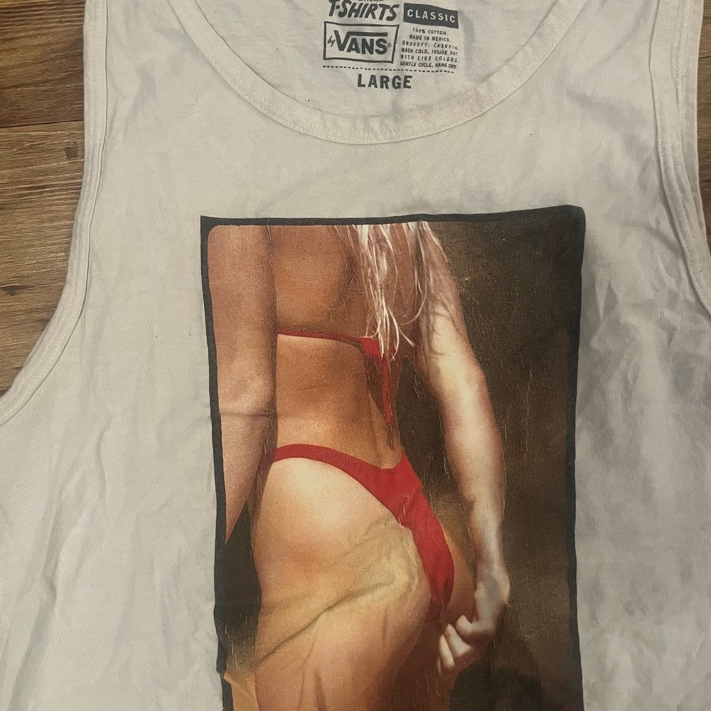 Vans White Graphic Tank Top